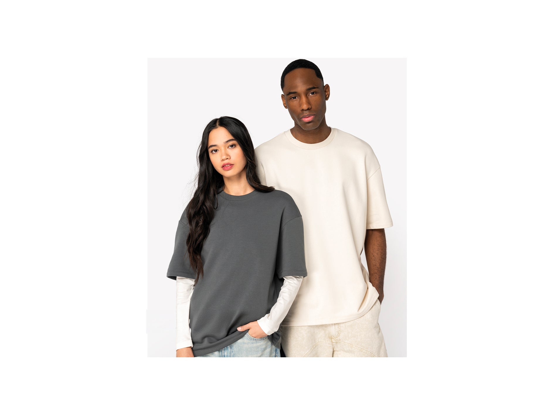 Unisex French Terry T-Shirt,  85% organic combed cotton/15% recycled polyester.